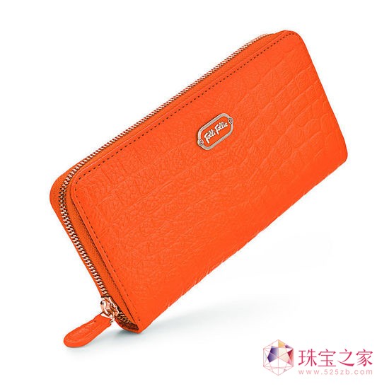 Folli Follie K Vintage 橘色鱷魚紋錢包
