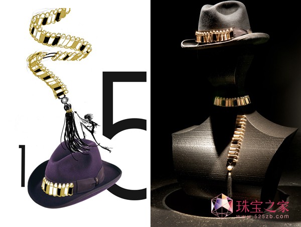 Borsalino(博薩利諾)金帽子 帽子與珠寶